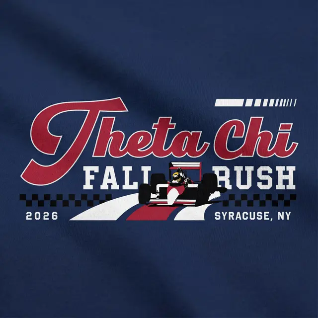 Theta Chi Racer Graphic Fall Rush Shirt