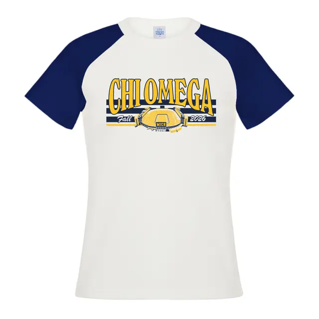 Chi Omega Stadium Illustration Fall Shirt 2