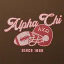 Alpha Chi Football Helmet Graphic PR Shirt