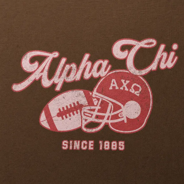 Alpha Chi Football Helmet Graphic PR Shirt