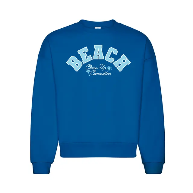 Beach Clean-Up Committee Arched Lettering Sunshine Crewneck 2