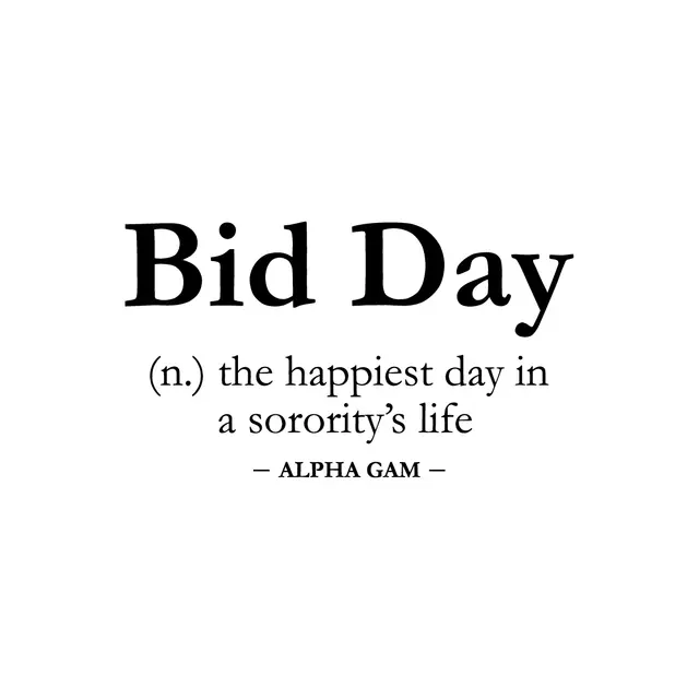 Alpha Gamma Delta Bold Text Bid Day Shirt