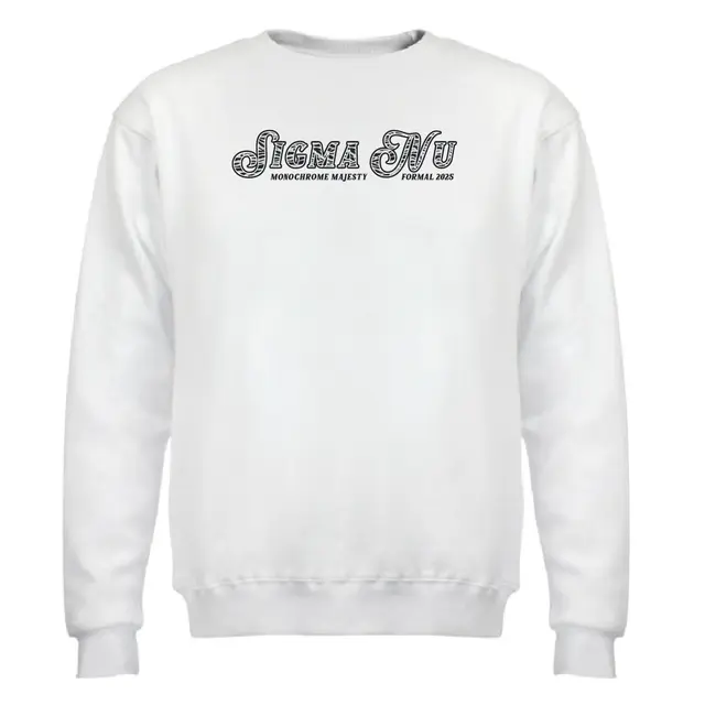 Sigma Nu Monochrome Majesty Zebra Pattern Formal Crewneck 2