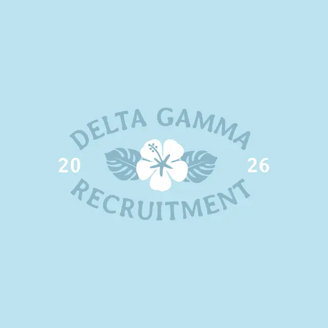 Delta Gamma Hibiscus Flower Design Recruitment Tank