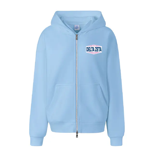 Delta Zeta Bold Framed Big Little Reveal Hoodie 2