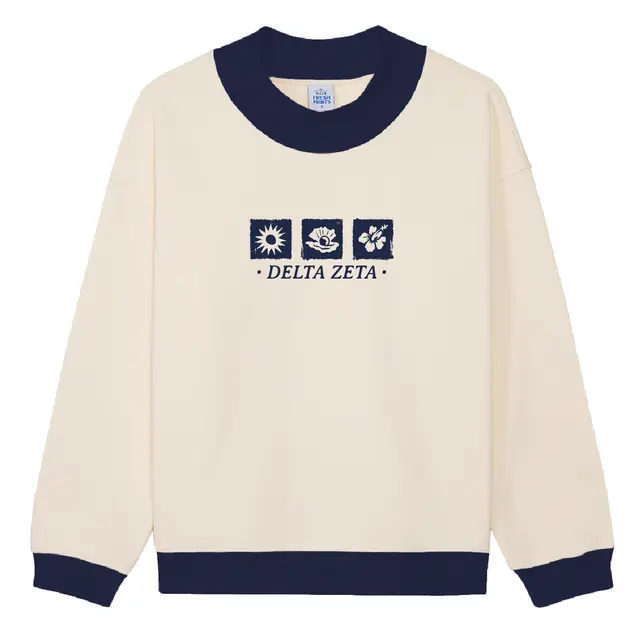 Delta Zeta Sun Pearl Hibiscus PR Crewneck 2