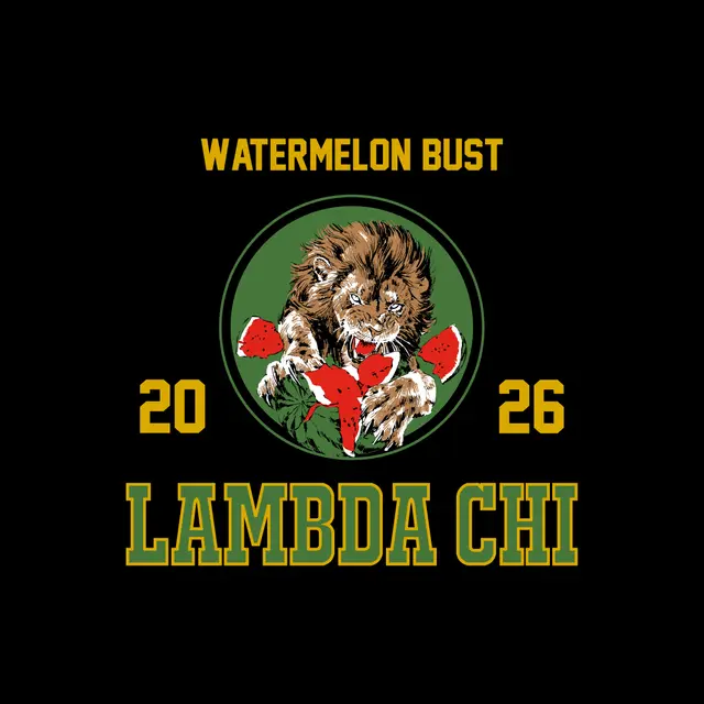 Lambda Chi Alpha Lion and Watermelon Graphic Philanthropy Shirt