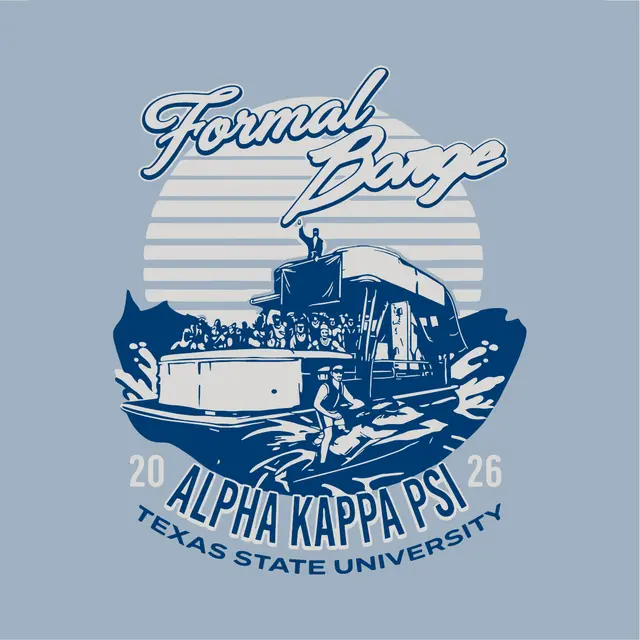 Alpha Kappa Psi Retro Boat Scene Formal Shirt