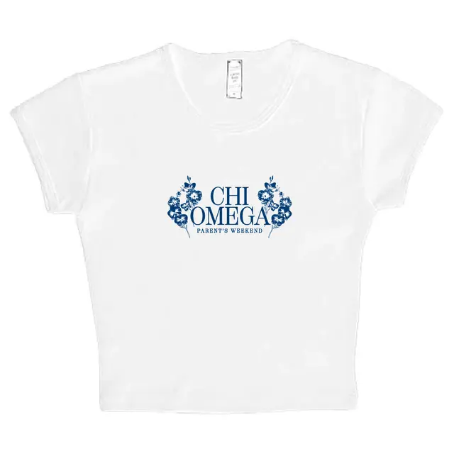 Chi Omega Floral Pattern Parent's Weekend Shirt-2