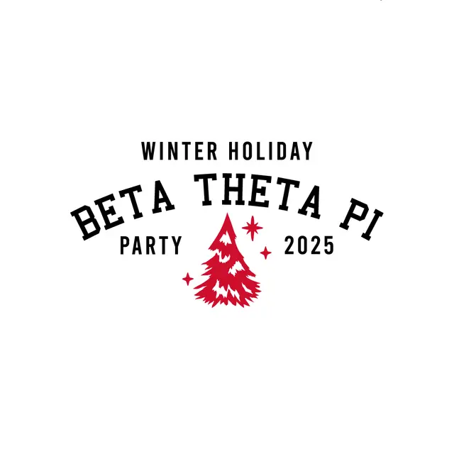 Beta Theta Pi Holiday Tree and Stars Holiday Party Hat