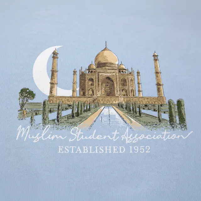 Muslim Student Association Taj Mahal Illustration PR Shirt
