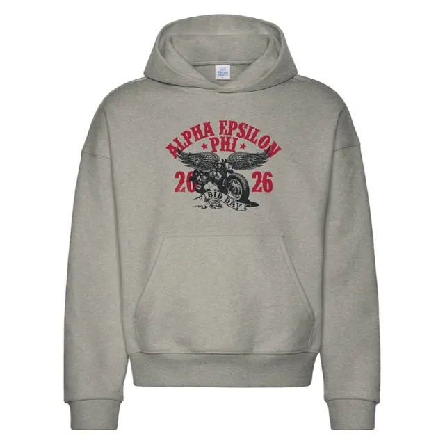 Alpha Epsilon Phi Wings and Motorcycle Bid Day Hoodie 2