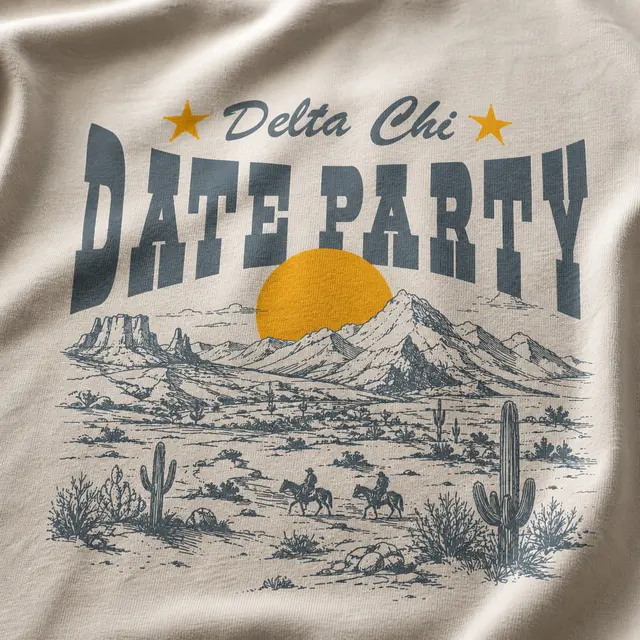 Delta Chi Desert Landscape Date Party Sweater