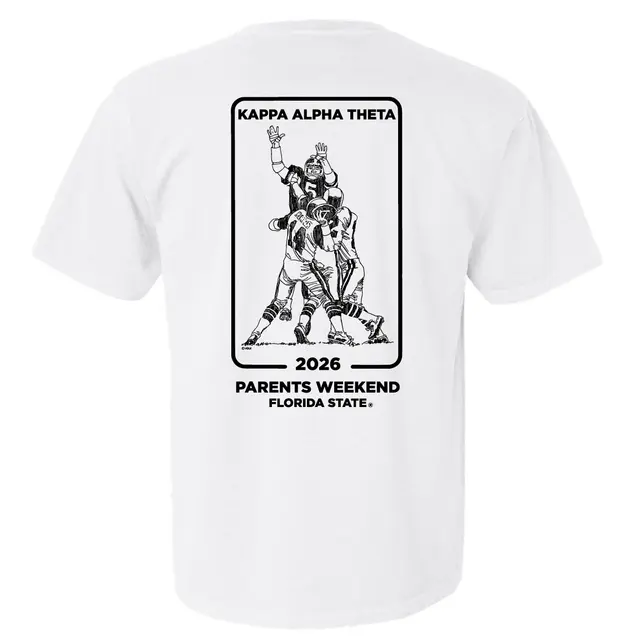 Kappa Alpha Theta Bold Football Graphic Parent's Weekend Shirt 2