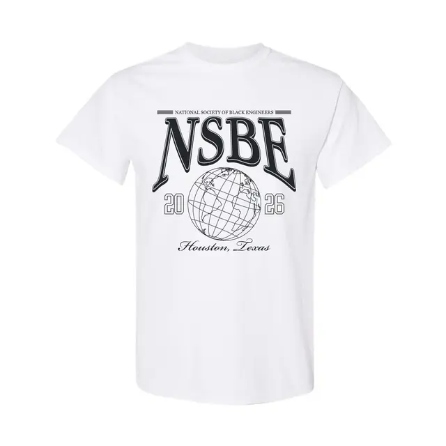 National Society of Black Engineers Outlined Globe Text PR Shirt 2