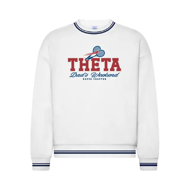 Kappa Alpha Theta Tennis Racket Dad's Weekend Crewneck 2