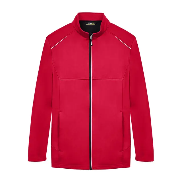 Core 365 Men's Techno Lite Three-Layer Knit Tech-Shell ce708 Classic Red Front