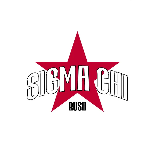 Sigma Chi Bold Text Red Star Rush Hat
