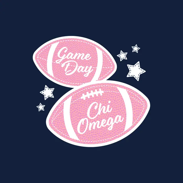 Chi Omega Football Stars Game Day Tank