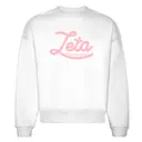 Zeta Tau Alpha Loopy Pink Text Parent's Weekend Crewneck 2