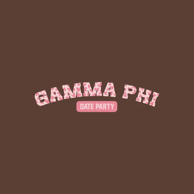 Gamma Phi Beta Heart Text Date Party Shirt