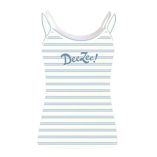 Delta Zeta Striped Blue Script PR Tank 2