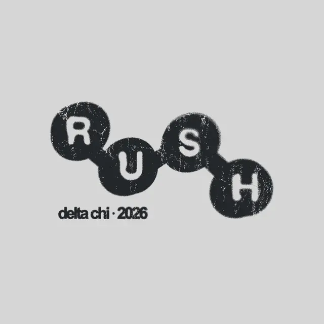 Delta Chi Bold Circle Text Rush Crewneck