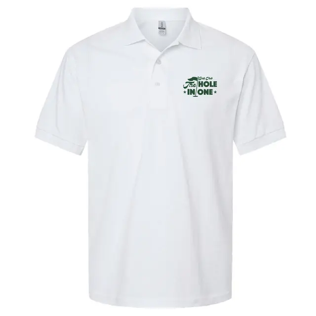 Golf Club Bold Text with Flag Graphic PR Polo 2