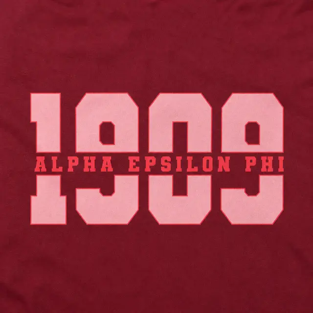 Alpha Epsilon Phi Block Lettering 1909 PR Shirt