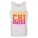 Omega Bold Block Lettering Rush & Bid Tank for Alpha Chi