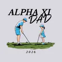 Alpha Xi Delta Golfing Illustration Parents Weekend Shirt