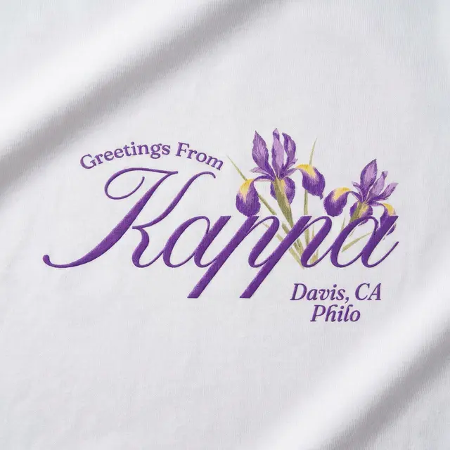 Kappa Kappa Gamma Hand Drawn Lettering Floral Philanthropy Tank