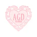 Alpha Gamma Delta Heart Lace Formal Shirt