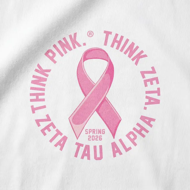 Zeta Tau Alpha Pink Ribbon Philanthropy Sweater