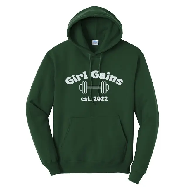 Girl Gains Playful Dumbbell Theme Club Hoodie 2