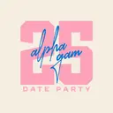 Alpha Gamma Delta Bold Number and Script Date Party Hoodie