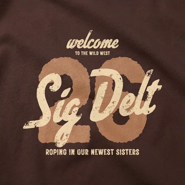 Sigma Delta Tau Wild West Lettered Rush Shirt