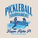 Pickleball Players in Blue Philanthropy Shirt