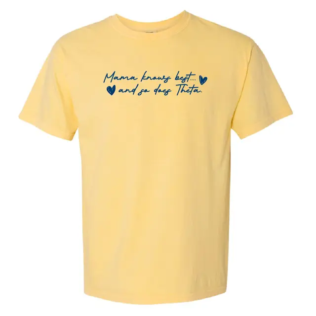 Kappa Alpha Theta Handwritten Hearts Mom's Day Shirt 2