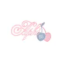 Alpha Phi Script Text with Cherries Bid Day Shirt