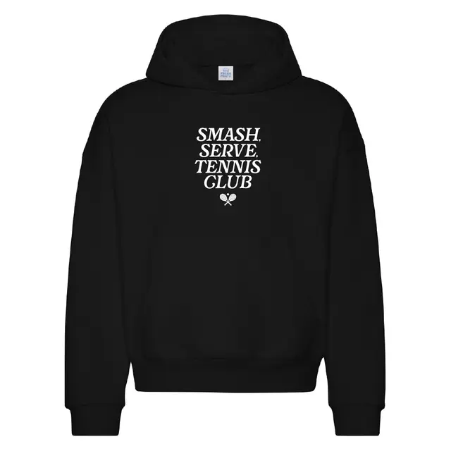 Tennis Club Bold Text and Racket PR Hoodie 2