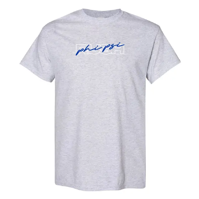 Phi Kappa Psi Script on Outline Text Rush Shirt 2