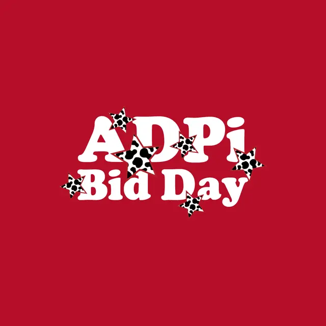 Alpha Delta Pi Cow Print Stars Rush & Bid Shirt