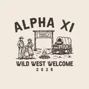 Alpha Xi Delta Wild West Welcome Parent's Weekend Crewneck