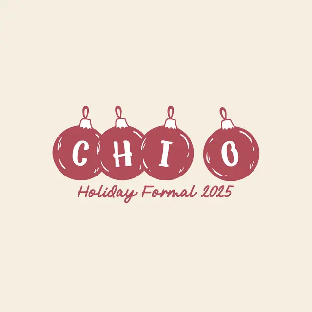 Chi Omega Ornament Text Holiday Formal Hoodie
