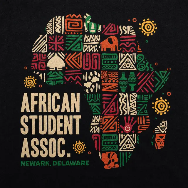 African Student Association Colorful Africa Map PR Shirt