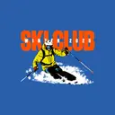 Ski Club Skier Illustration Winter PR Crewneck