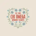 Chi Omega Floral Heart Design PR Sweater