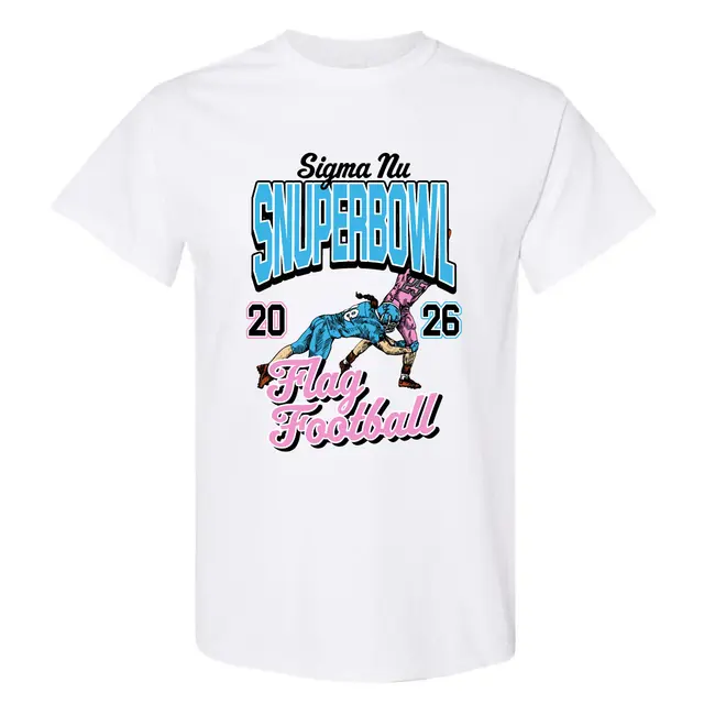 Sigma Nu Graphic Illustration Snuperbowl Shirt 2