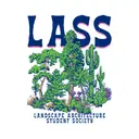 Landscape Architecture Student Society LASS Bold Lettering with Forest Illustration PR Shirt